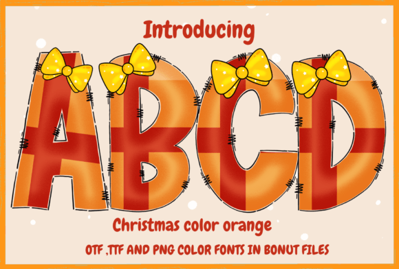 Christmas Color Orange: A Festive Handwritten Typeface for Creative Projects