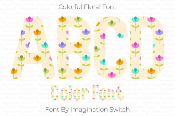 Colorful Floral: A Unique Font for Creative Branding