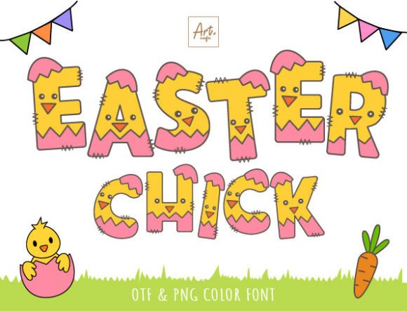 Easter Chick: The Bold Color Font for Playful Spring Designs