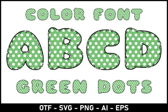 Green Dots: A Whimsical Font for Creative Projects