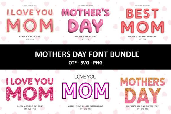 Mothers Day Collection: 6 Eye-Catching Fonts for Your Projects