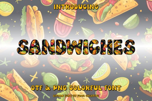 Sandwiches Font: A Modern Color Font for Creative Projects