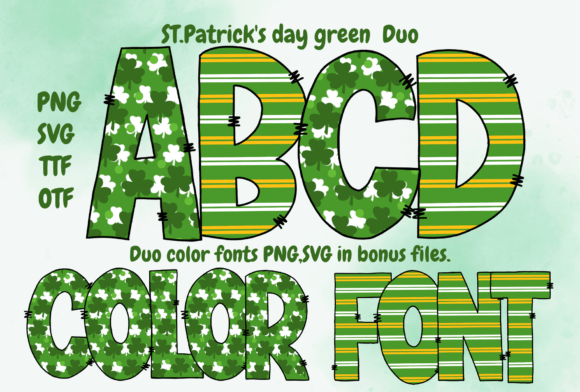 St. Patrick's Day Green Duo: A Festive Font for Modern Designs