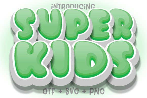 Super Kids Lovely Green: A Playful Typeface for Creative Projects